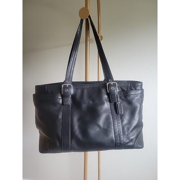 2007 Coach Leather Executive Carry All F11203 Bag Black - Picture 1 of 13